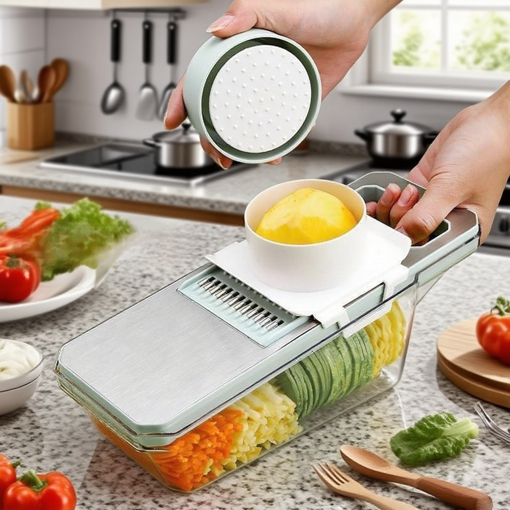 육합일 다기능 스테인리스강 수동 절편 절사 절채기