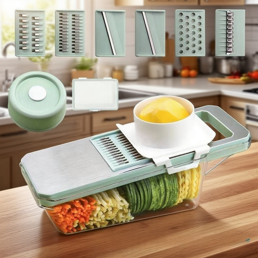 육합일 다기능 스테인리스강 수동 절편 절사 절채기