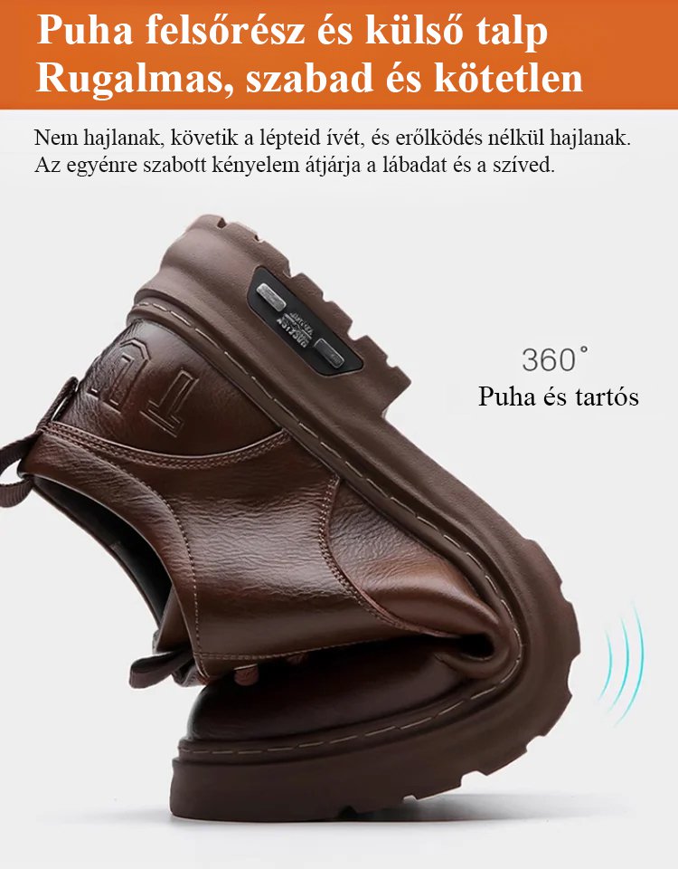 Fűző nélküli - férfi munkás szabadidőcipő