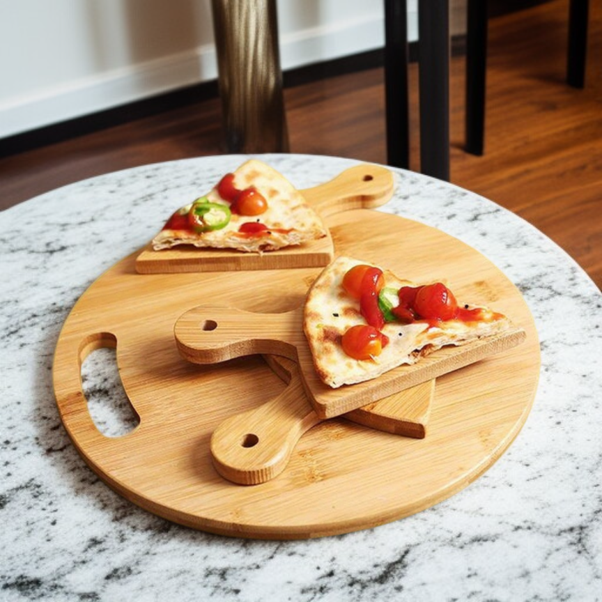 キッチン多目的竹木トレイ