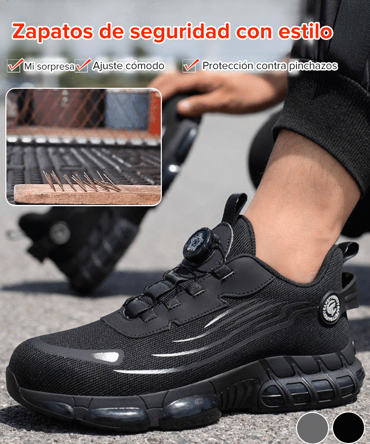 Zapatos de seguridad resistentes al desgaste y a las perforaciones.