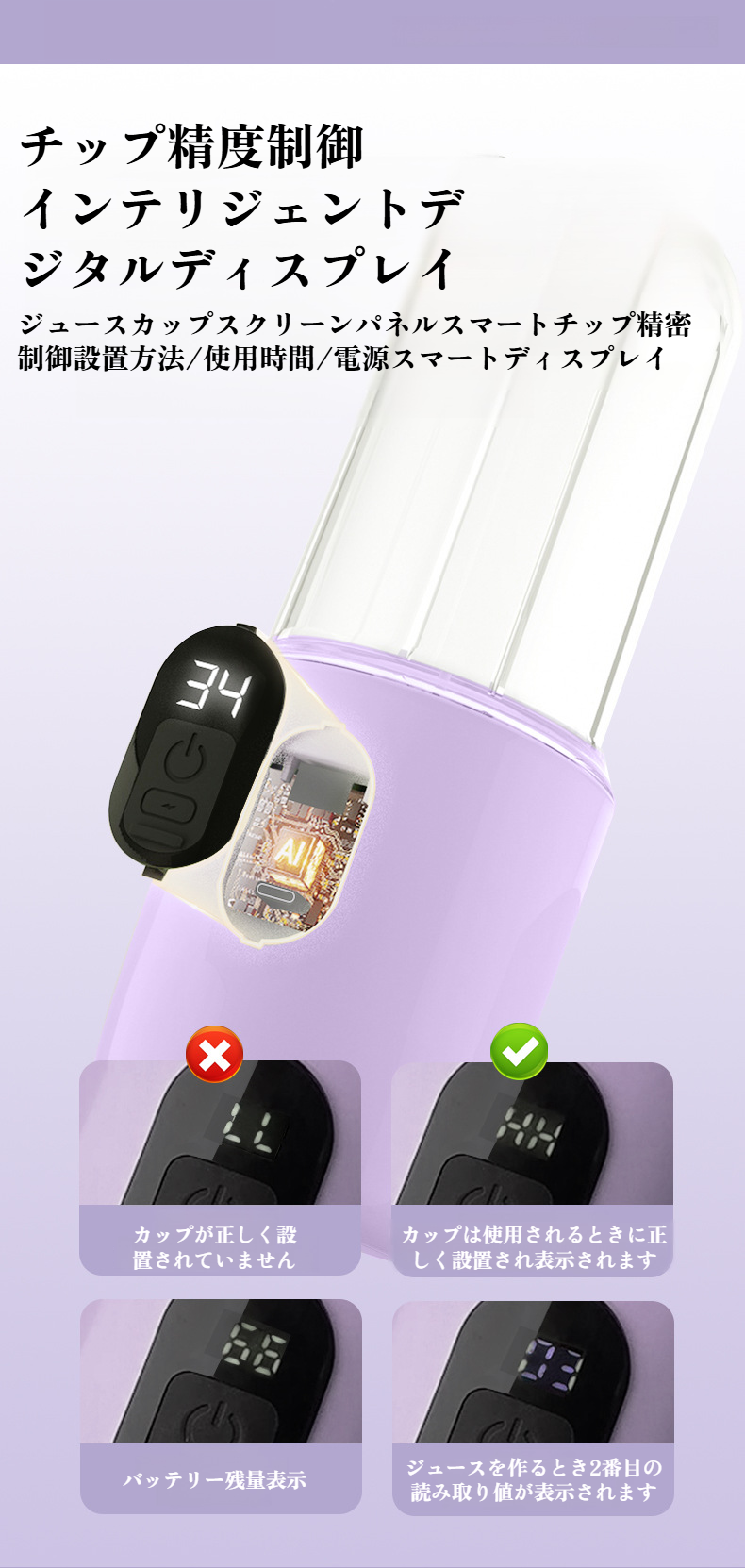 22000回転高速モーター搭載ミキサー