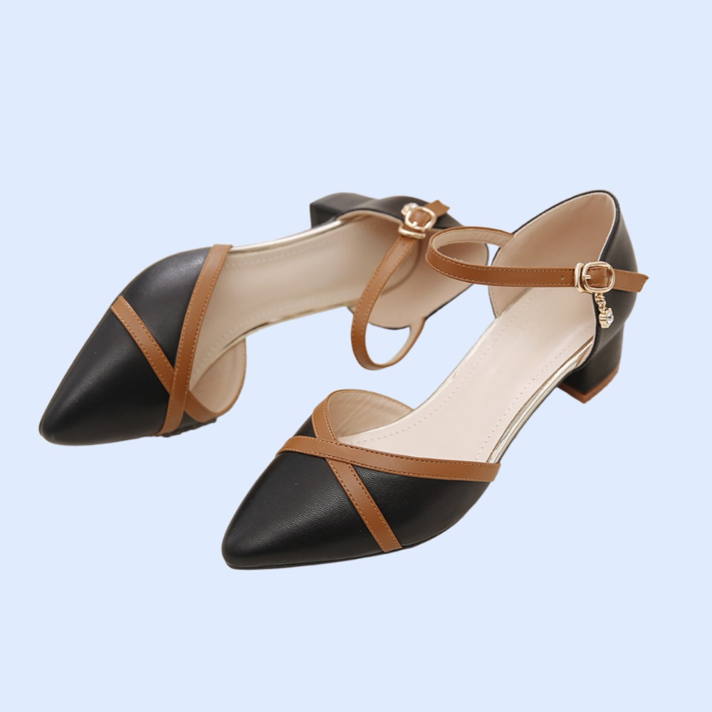 レディース ポインテッドトゥ バックルサンダル