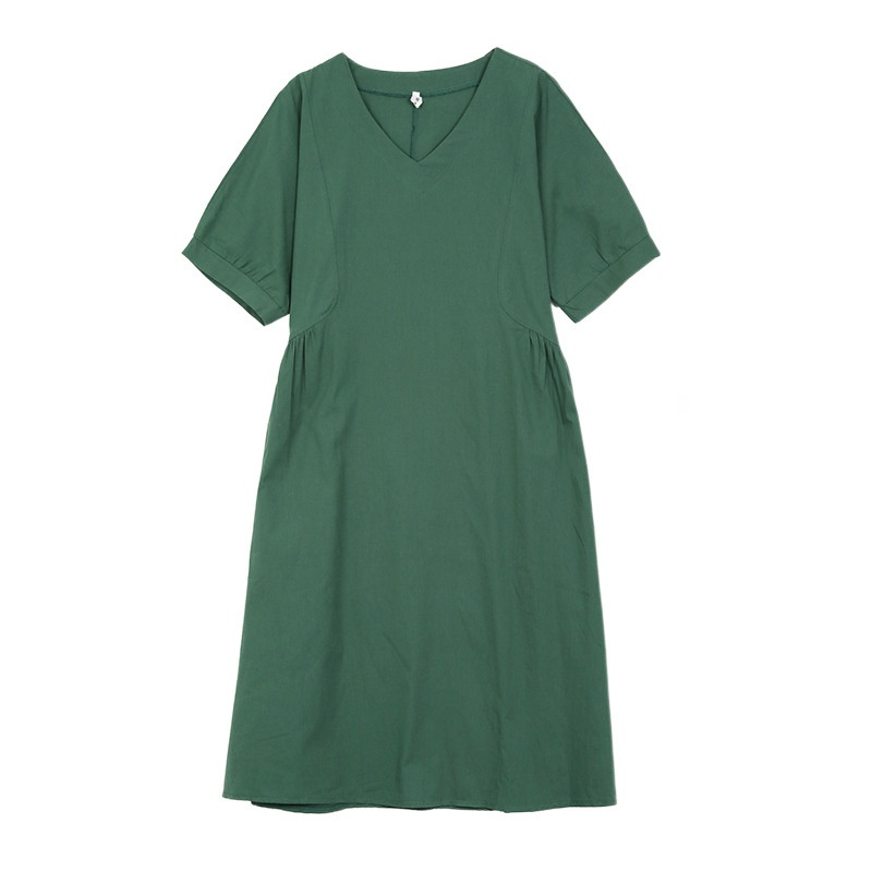 루즈핏 단색 원피스