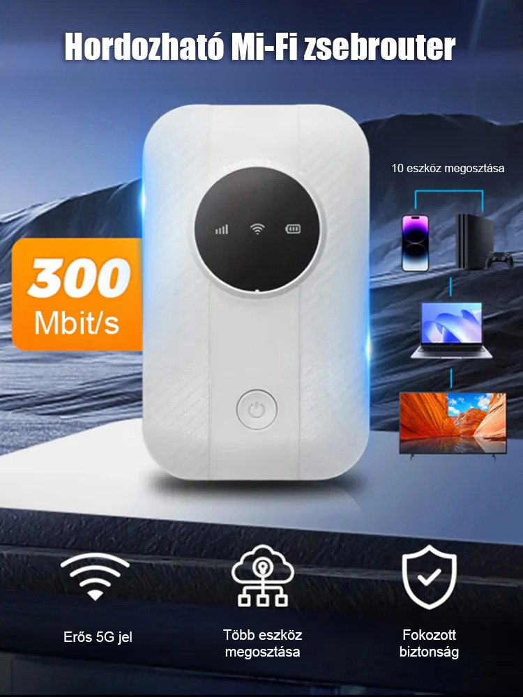 Nincsenek szerződési kötelezettségek vagy extra díjak! ⚡️ Gyors és hordozható Wi-Fi bárhová! 