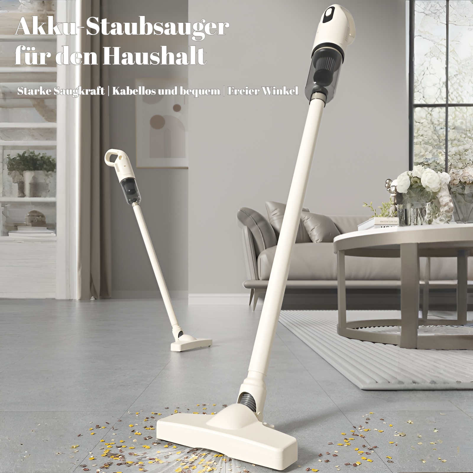 Neuer kabelloser Staubsauger, Nass- und Trockenstaubsauger mit doppeltem Verwendungszweck, handliche