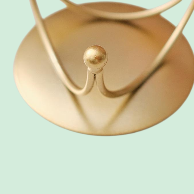 홈 골드 & 블랙 아로마 캔들 전용 트레이