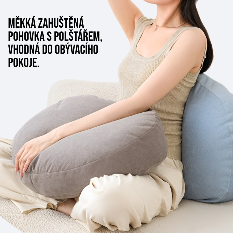 Měkká zahuštěná pohovka s polštářem