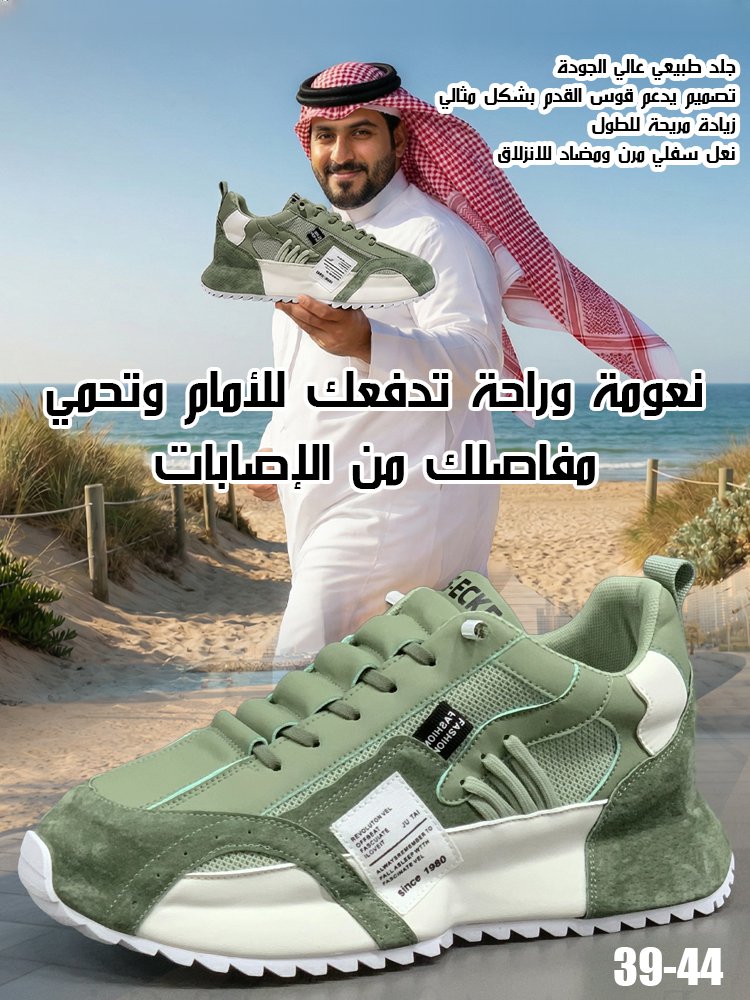 حذاء رجالي كاجوال قابل للتهوية مع زيادة في الطول