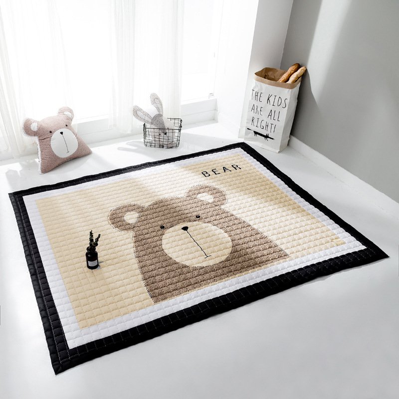 Baby-Krabbelmatte, Heim-Wohnzimmer-Teppich, Kinderspiel-Spielzeugteppich, verdickter Cartoon