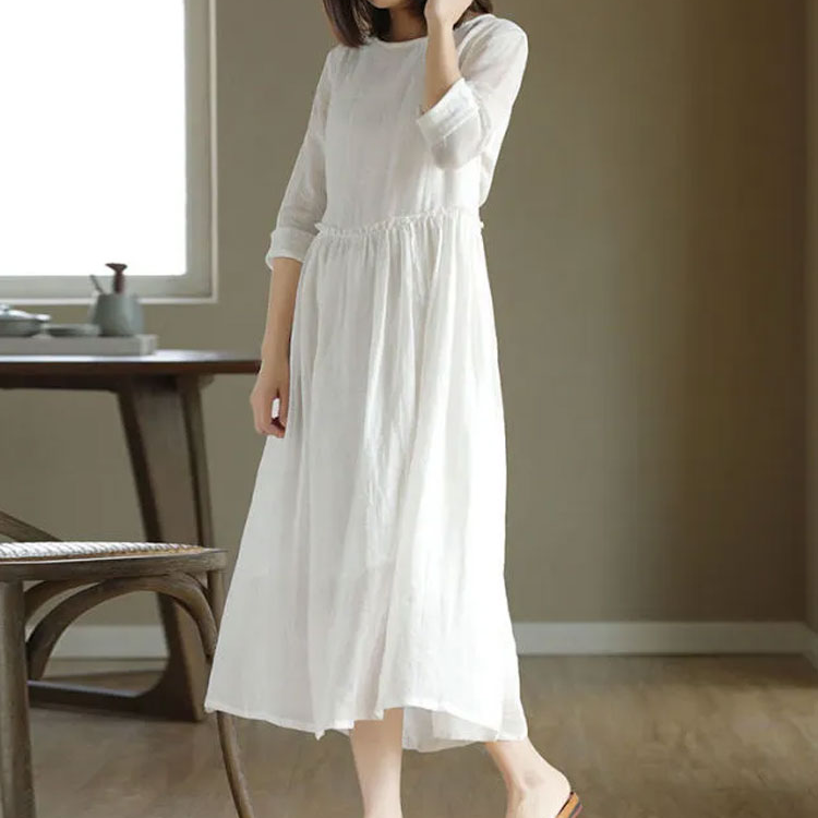 綿麻ワンピース