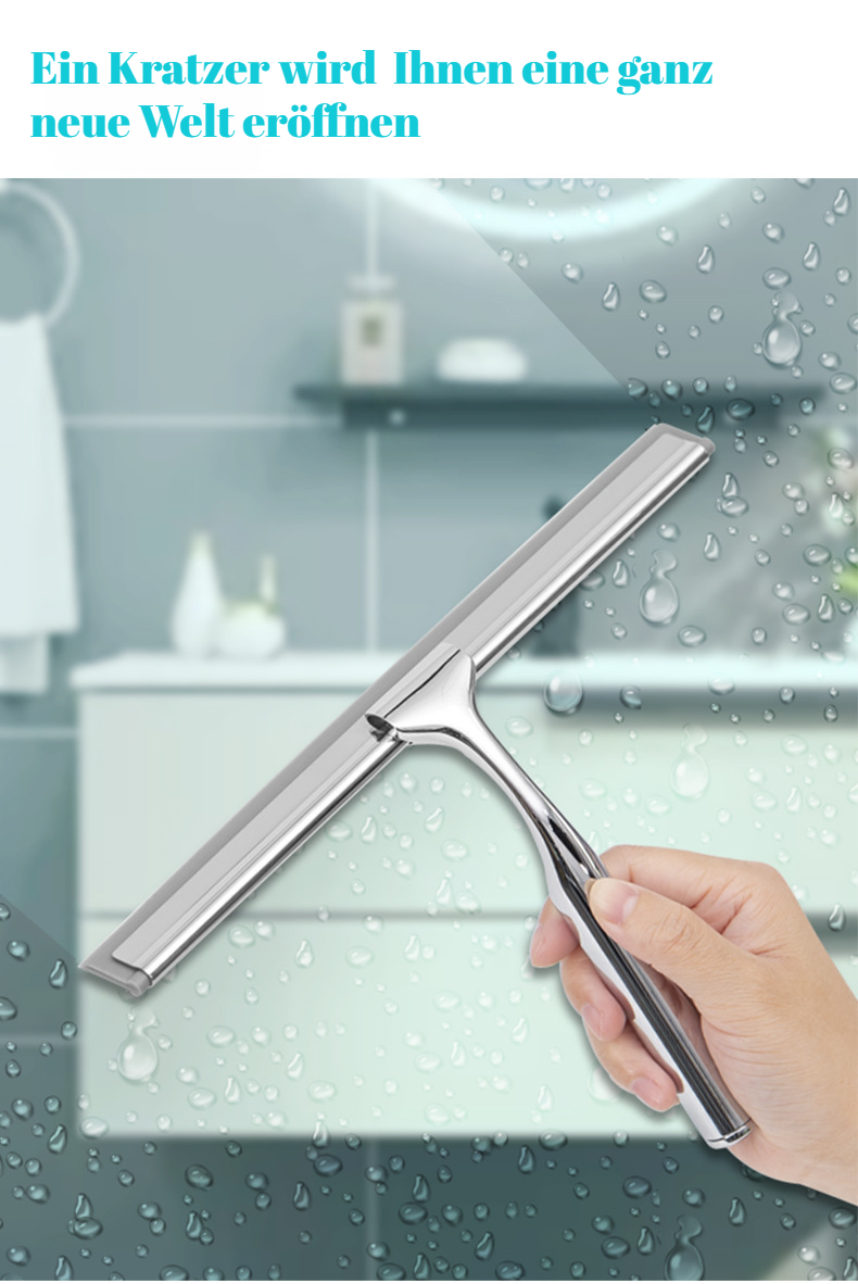 Glasreinigungsartefakt Badezimmerspiegelreinigung Zinklegierung Haushaltsglaswischer Autofensterwisc
