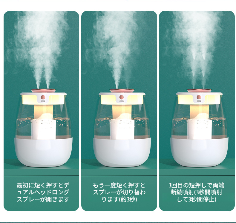 オフィスや寮でも使えるポータブル加湿器