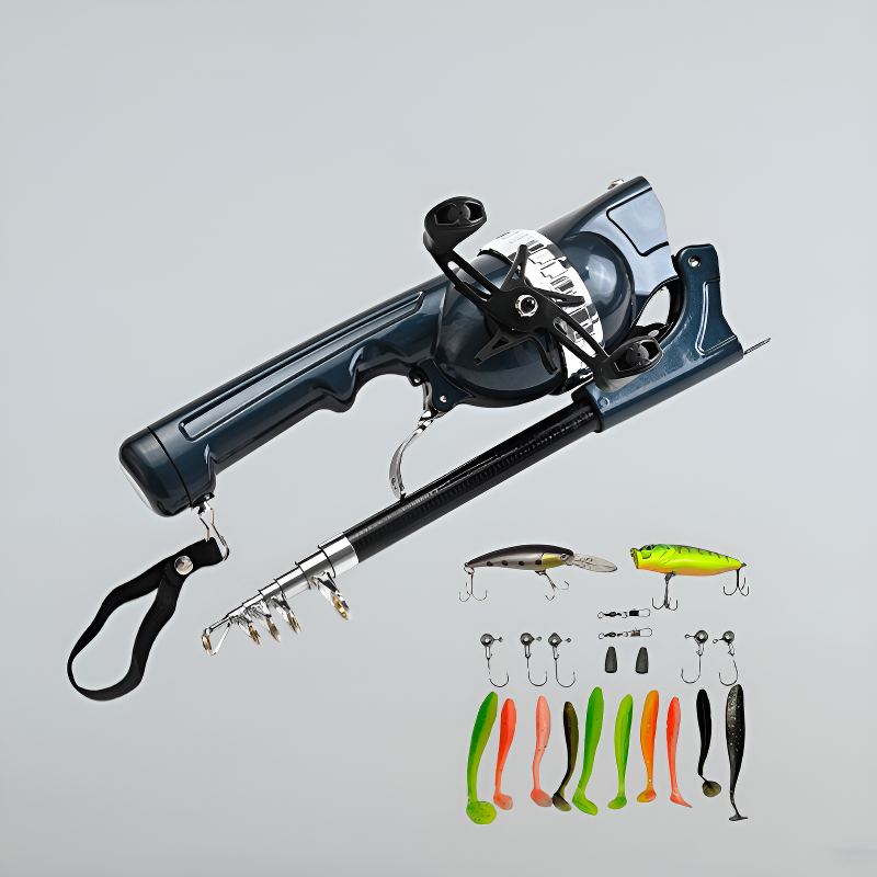 [Explosive Guard 21-piece set] Telescopic folding fishing rod