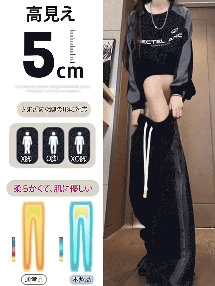 ウォッシュドグラデーションルーズストレートパンツ