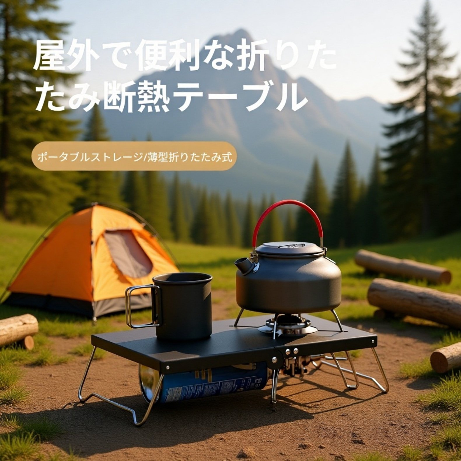 折りたたみ式アウトドアキャンプテーブル