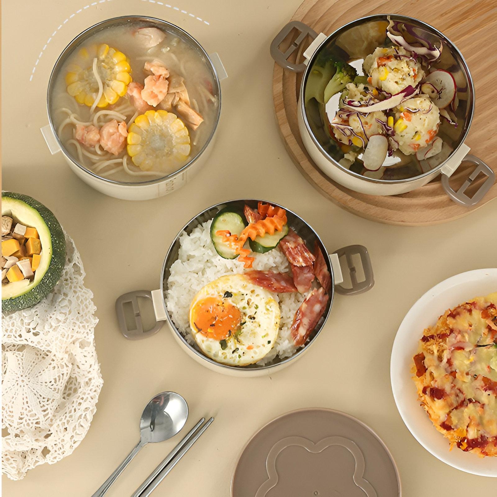 ポータブル仕切り付き弁当箱