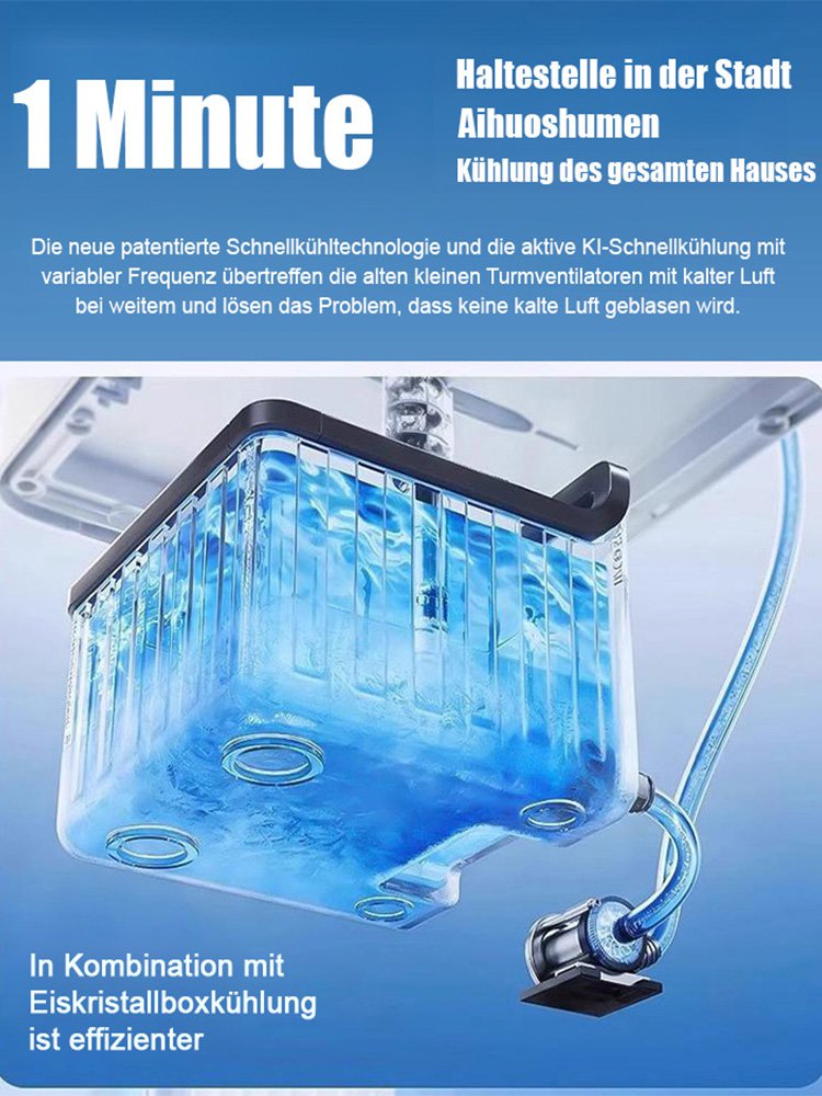 【Sommer Must-Have】Bodenstehende Klimaanlage mit großem Luftdurchsatz und breitem Winkel