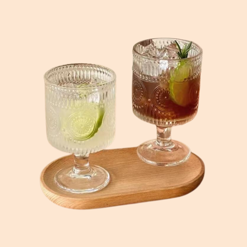 ホットワイン用クリスマスカクテル向けひまわりデザインワイングラス