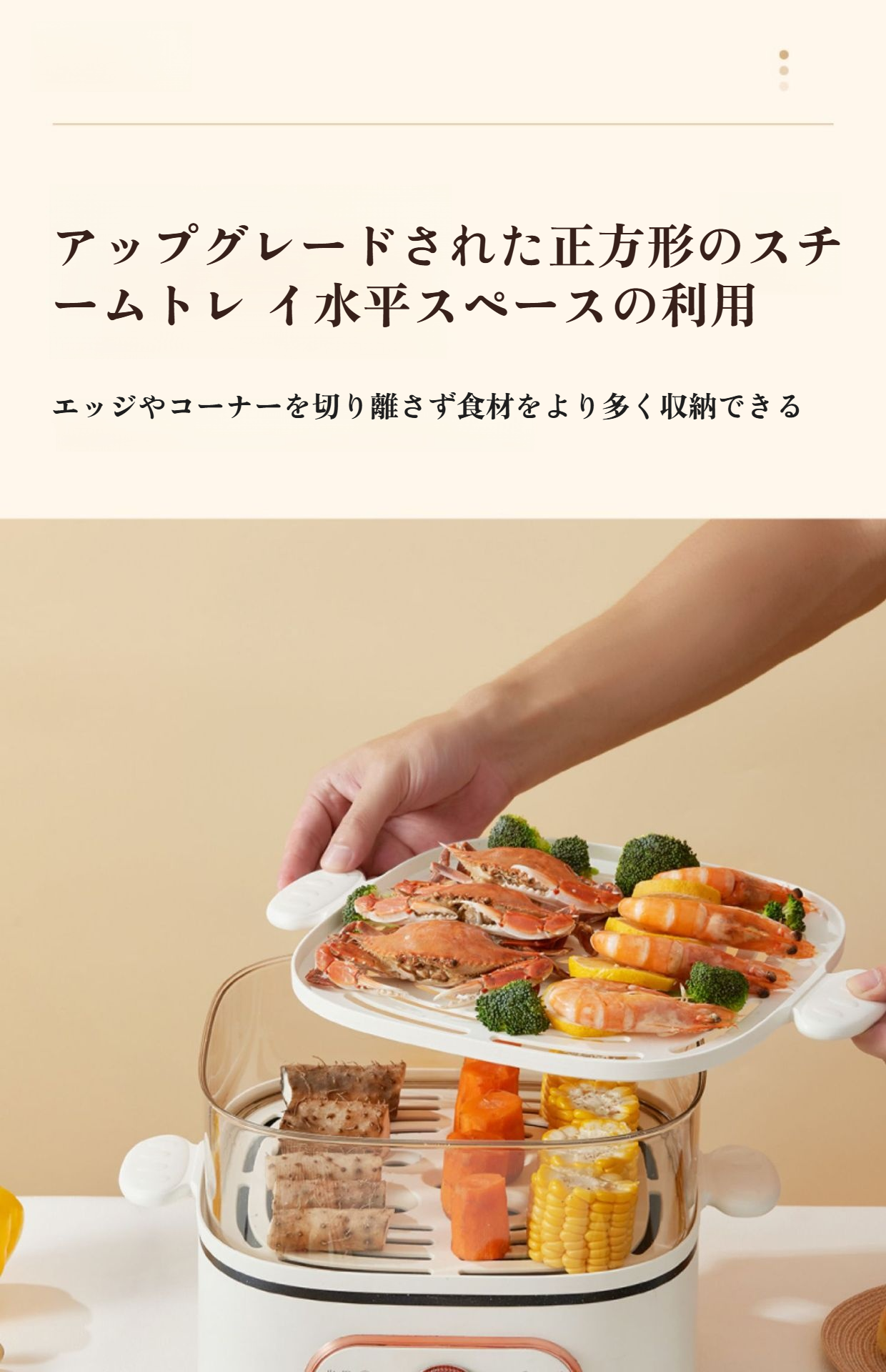 朝食用スチームポットで時短調理