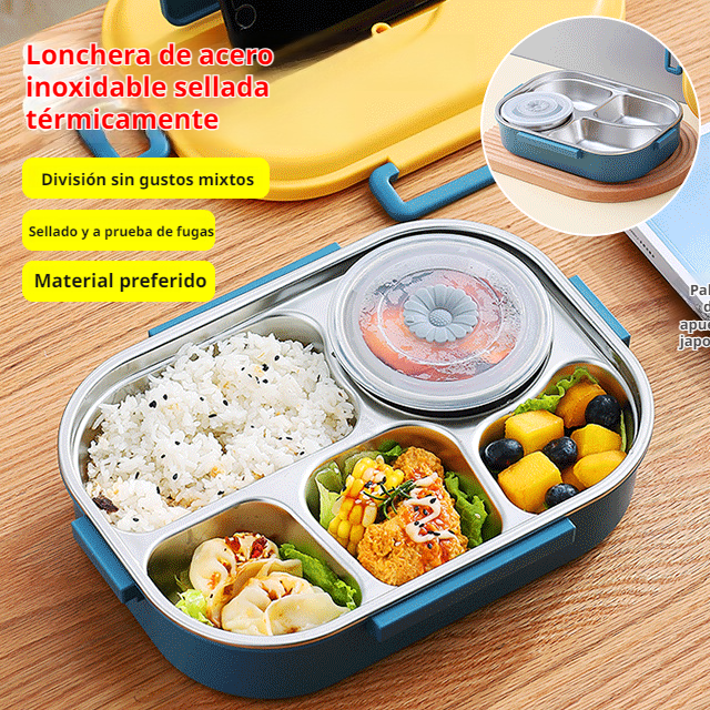 Lonchera sellada con aislamiento de acero inoxidable