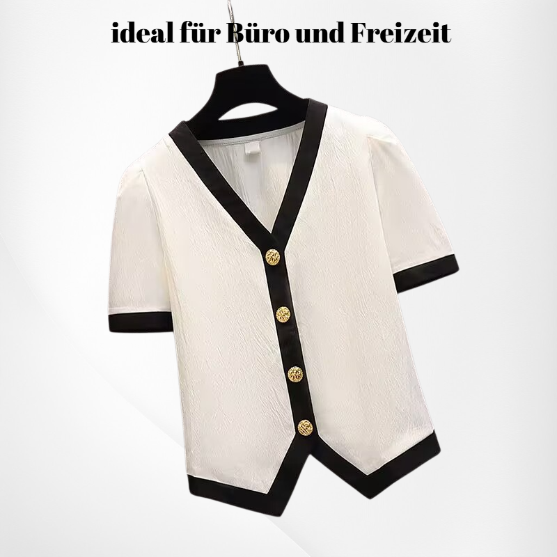 Modisches Hemd mit V-Ausschnitt, vielseitig tragbar