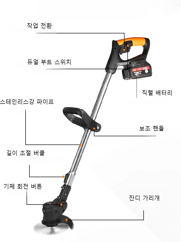 충전식 브러시리스 잔디깎기