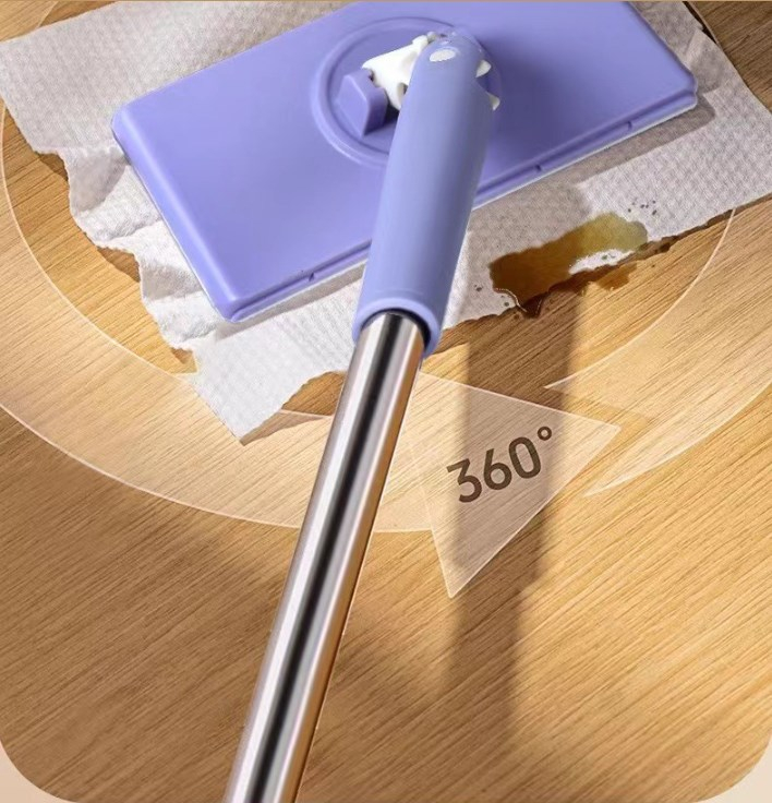 フラットワイプデザインの掃除用モップ