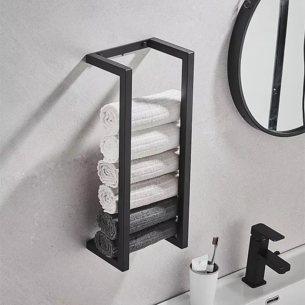 壁掛けタオルラック バスルーム シンプル トイレット ラック ペーパー タオル ラック