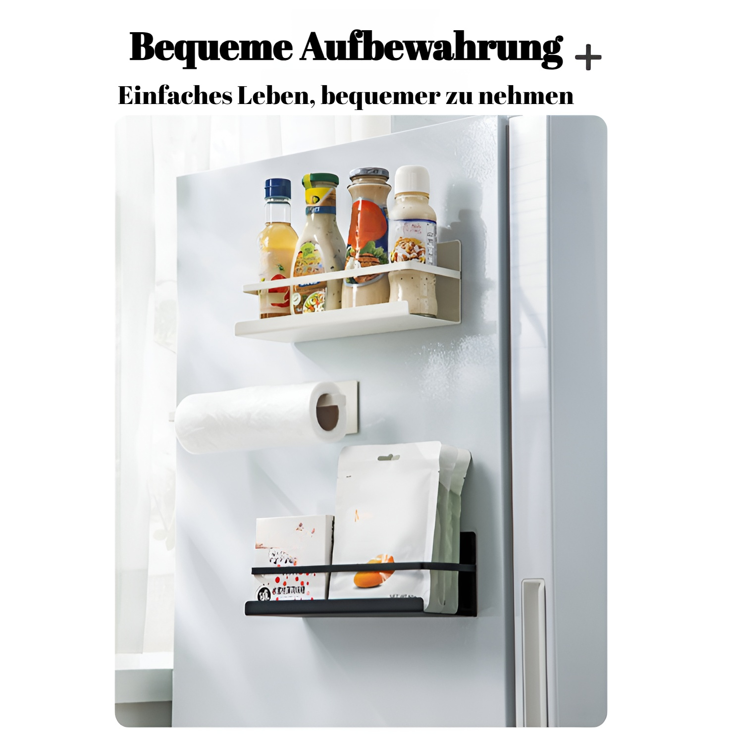 Küchenlagerregal ohne Bohren auf Metalloberfläche