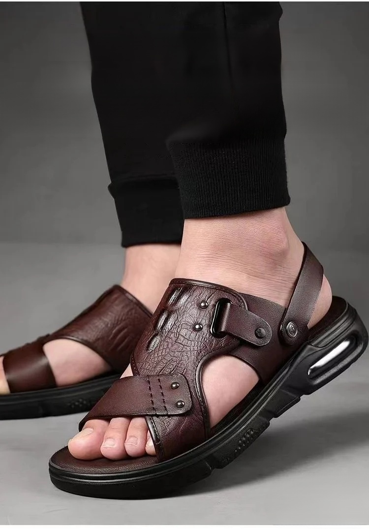 Sandales homme 2way motif crocodile vue de face