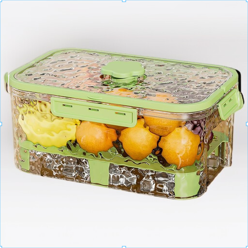 户外露营手提便携式水波纹保鲜盒