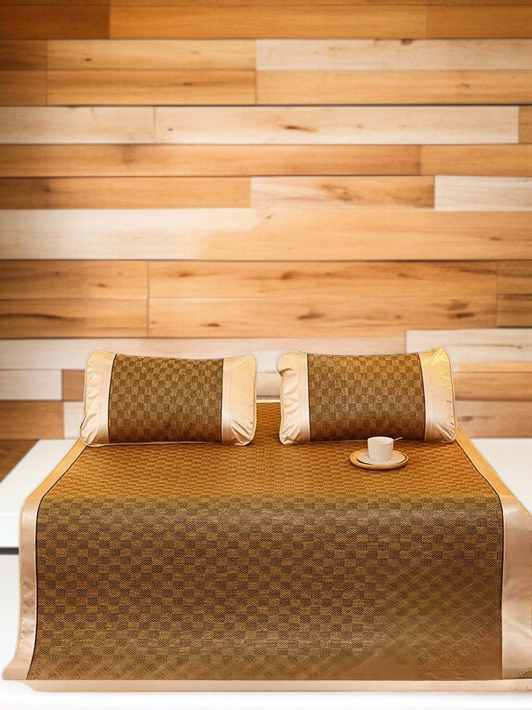 เสื่อหวายธรรมชาติแบบพับได้สำหรับฤดูร้อน