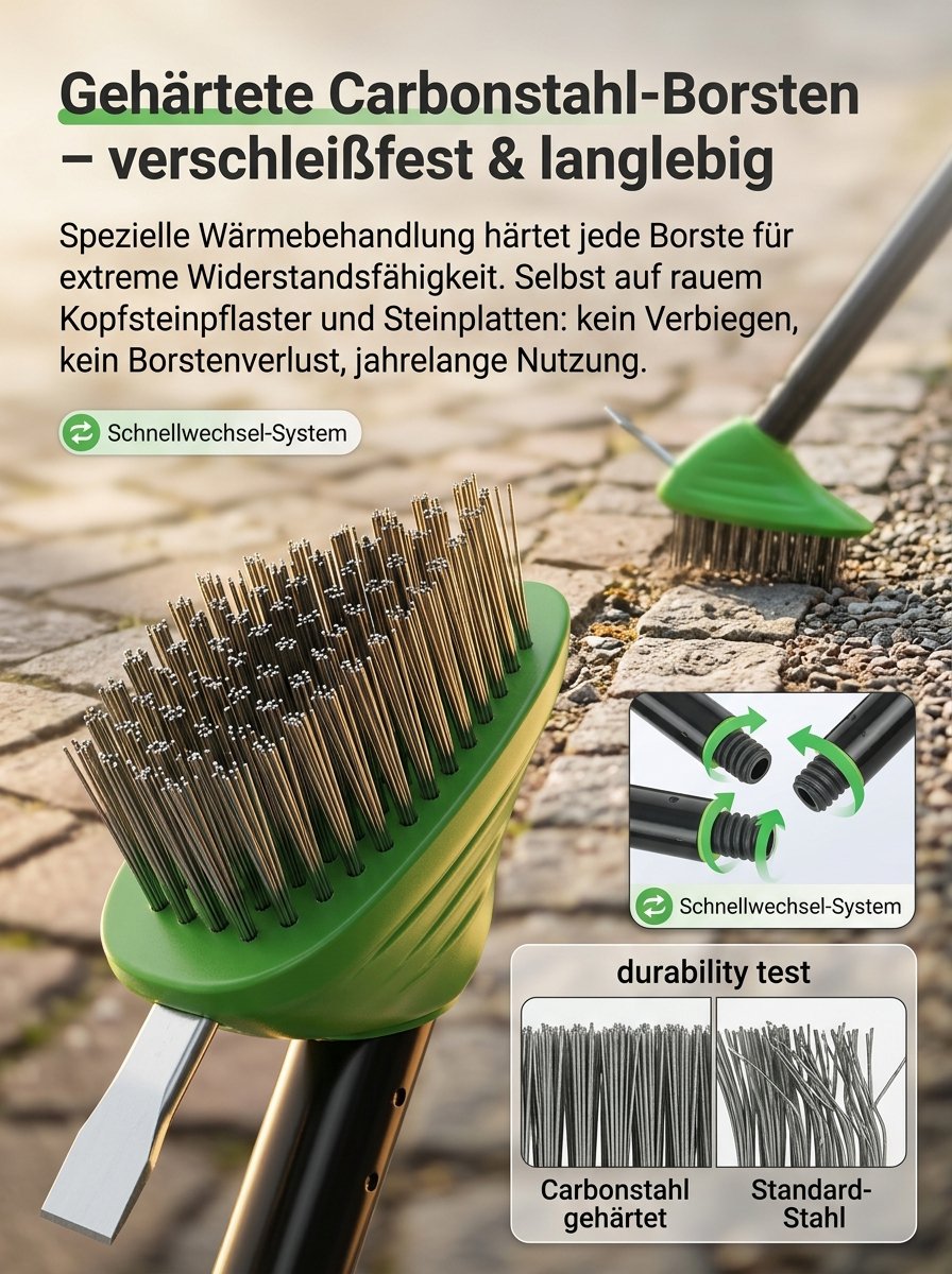 【Speziell für Gartenunkräuter】3-in-1 Unkrautbürste