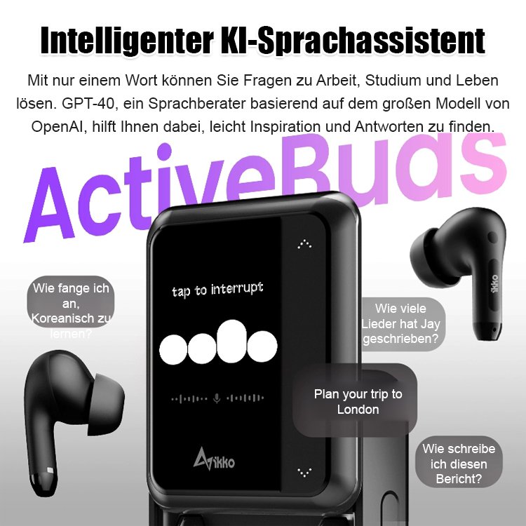 Neue Bluetooth-Kopfhörer mit Touch-Display