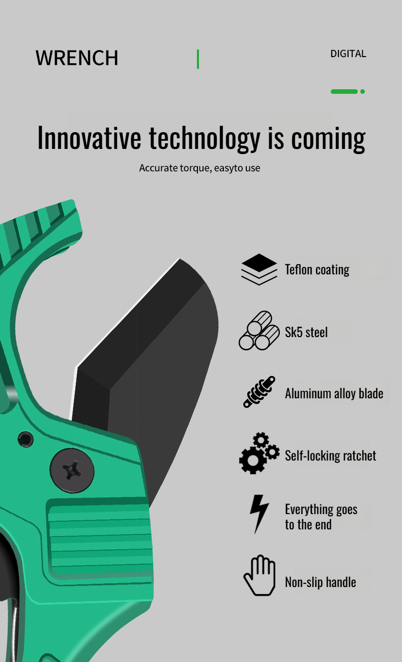 Durable SK5 steel pipe cutter with rebound mechanism