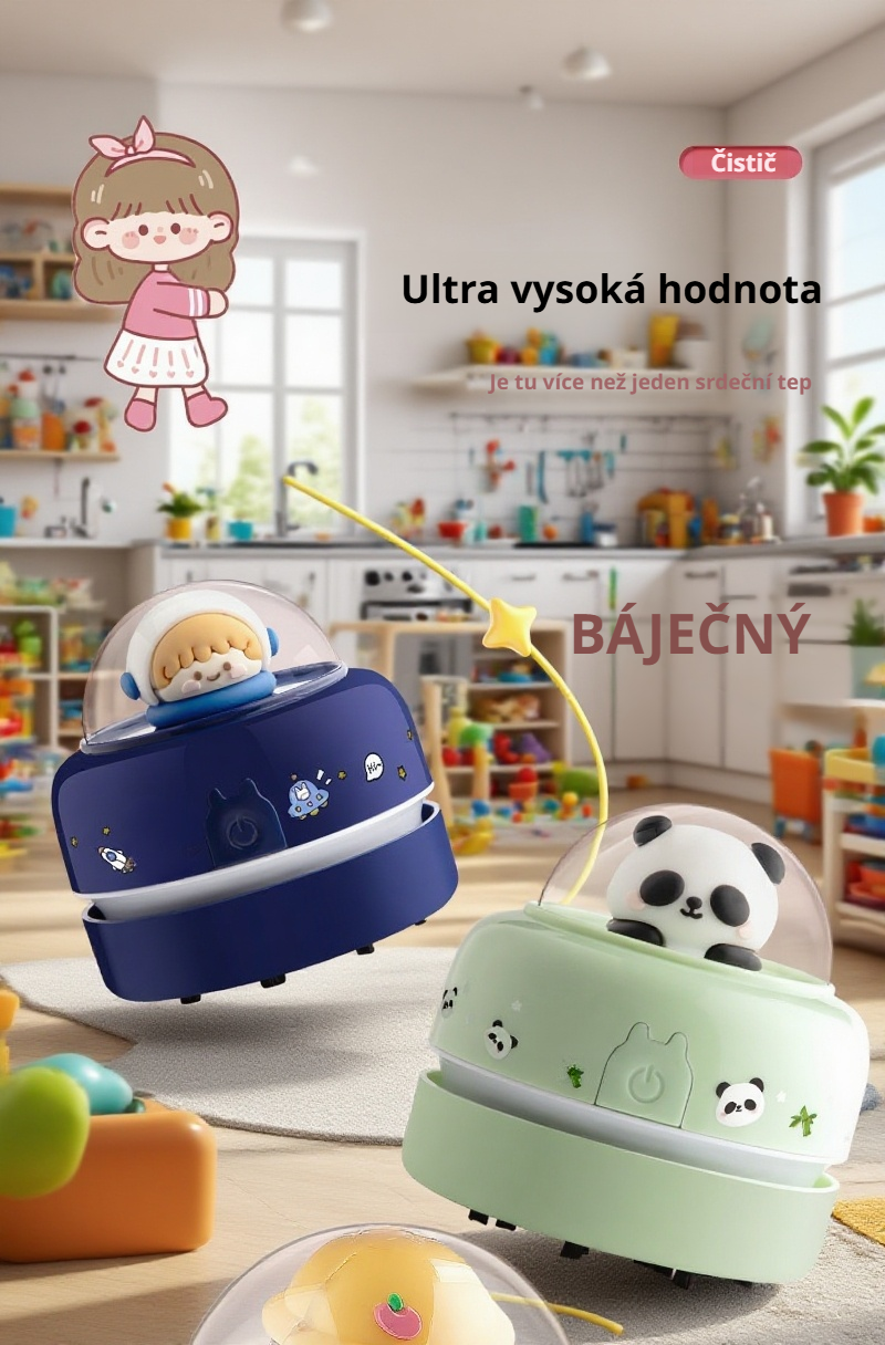 Kompaktní elektrický vysavač na pracovní stůl