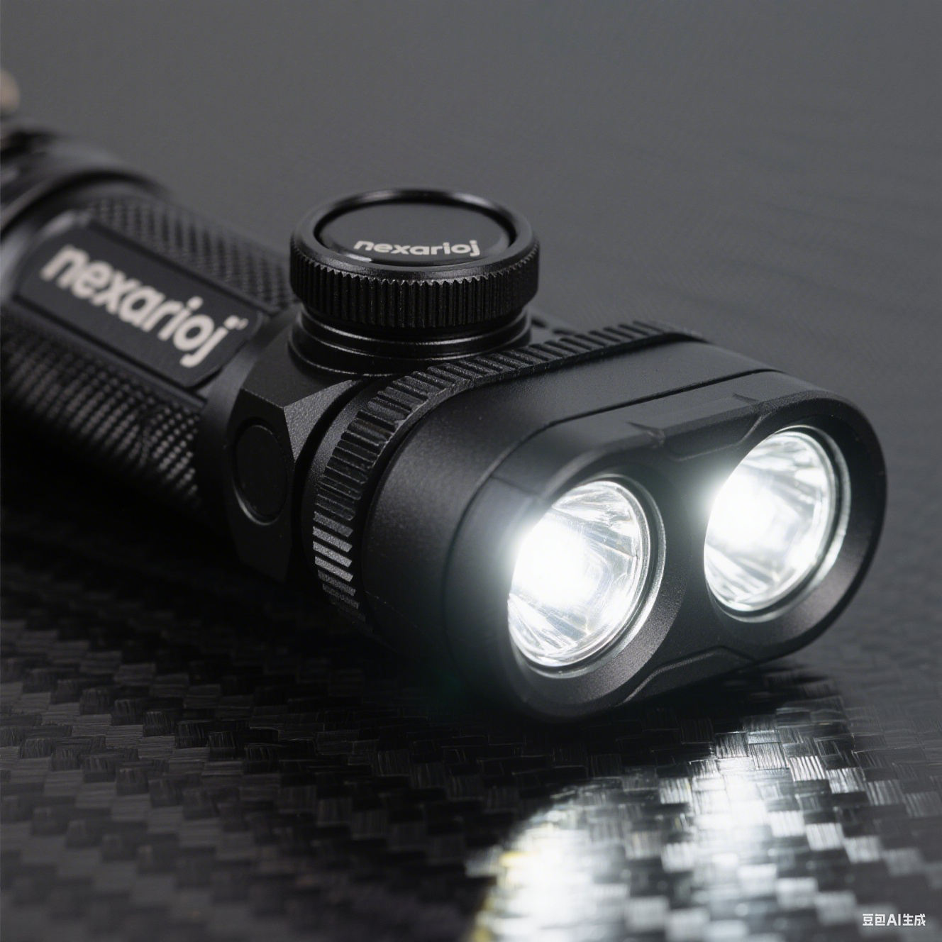 Linterna portátil de doble fuente de luz LED de enfoque ajustable