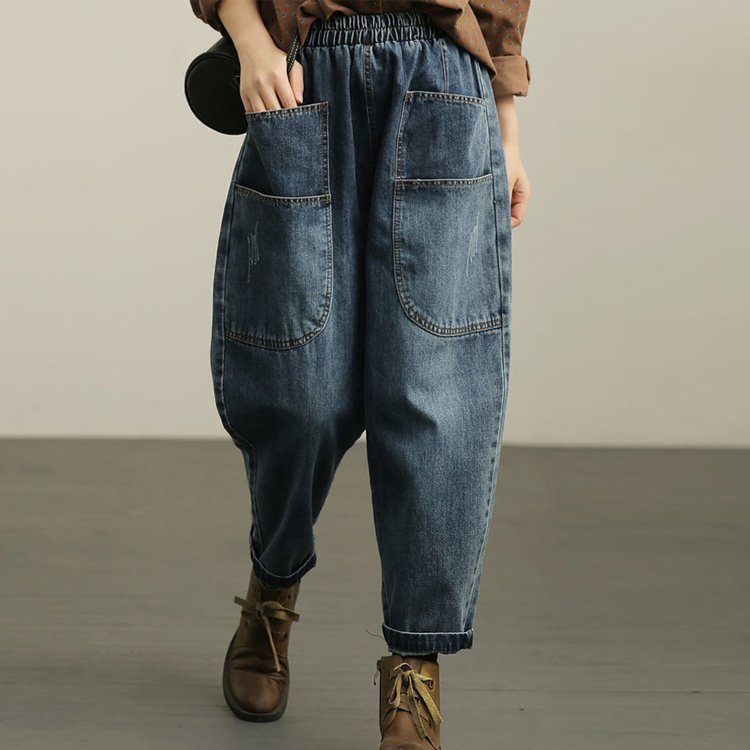 デニムサルエルパンツ