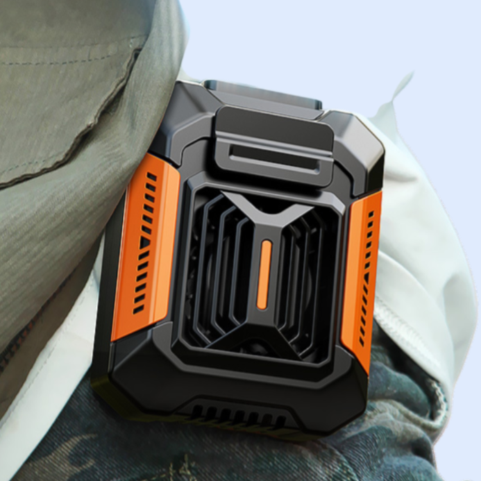 人間工学に基づいた全身冷却、3段階風力、防水仕様の腰掛けファン