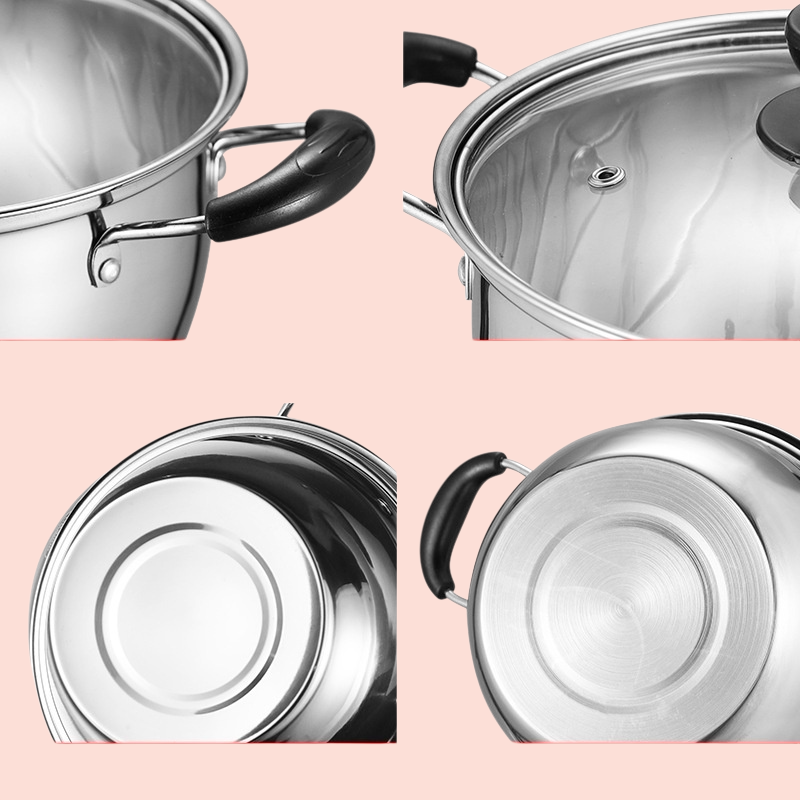 おすすめ商品：厚手のステンレス製スープ鍋、小型蒸し器、スープ鍋、家庭用お粥鍋、ノンスティックミルク鍋、ガス電磁調理器、通州