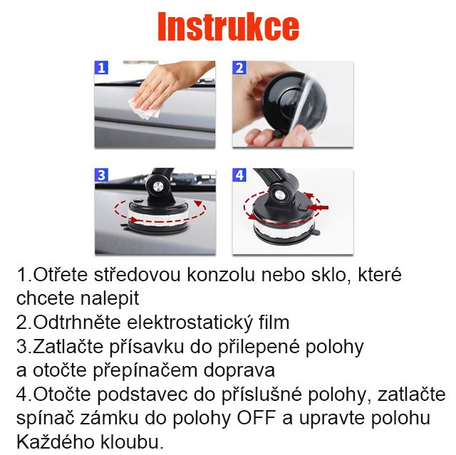 Držák na autotelefon s přísavkou
