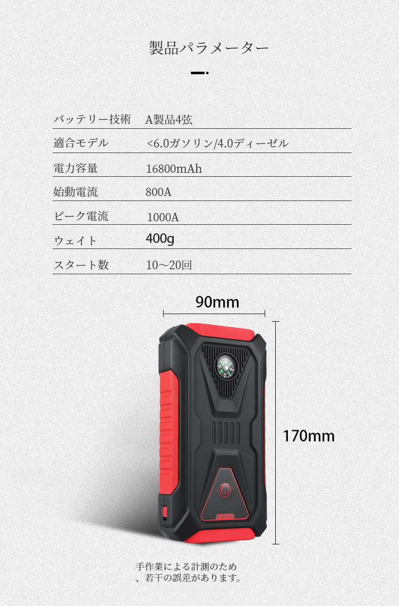 車のバッテリー上がりを解決するスターター