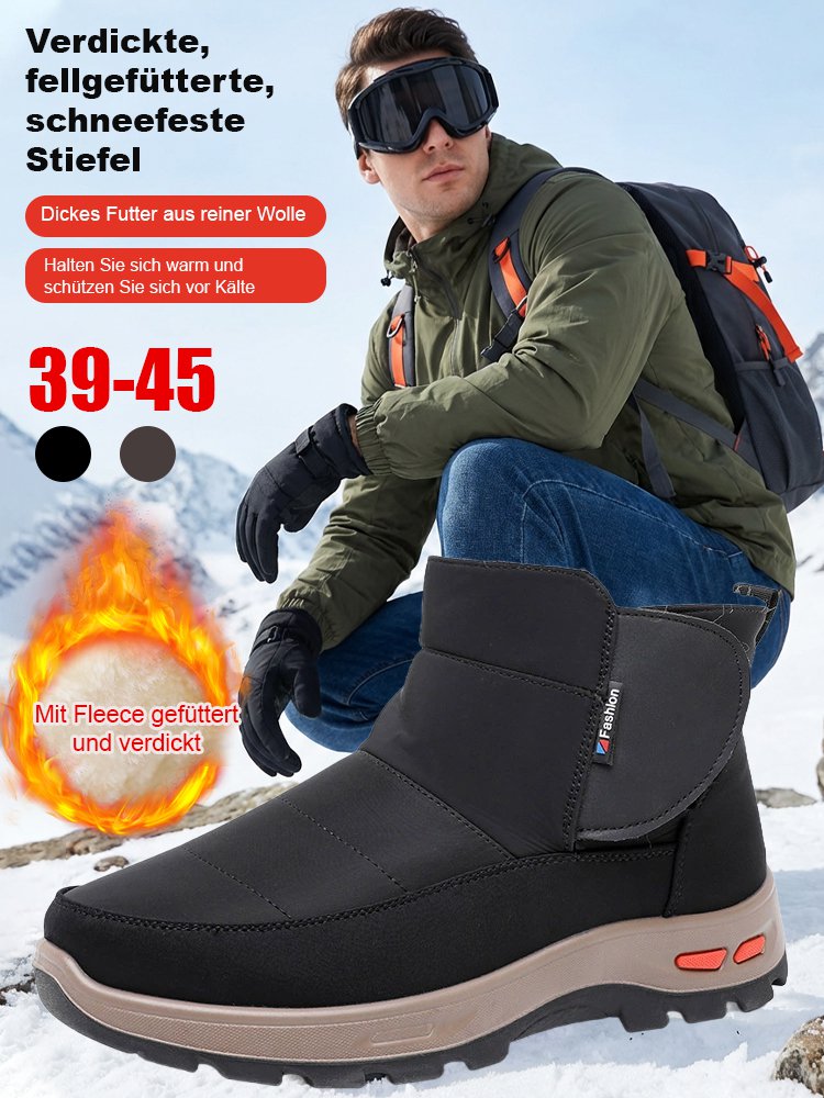 【Stabile Korrektur】Pelzgefütterte, dicke, rutschfeste Schneestiefel