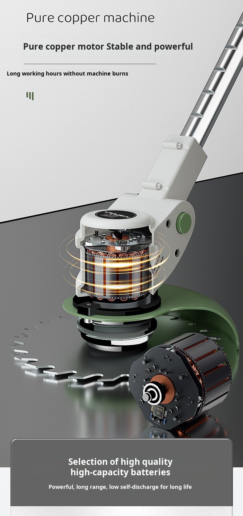 Handheld mower for precise weed removal