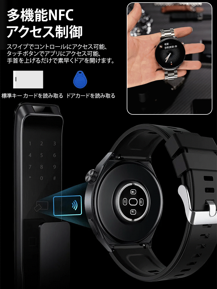 スチールバンドWatch4 Pro血糖測定スマートウォッチ