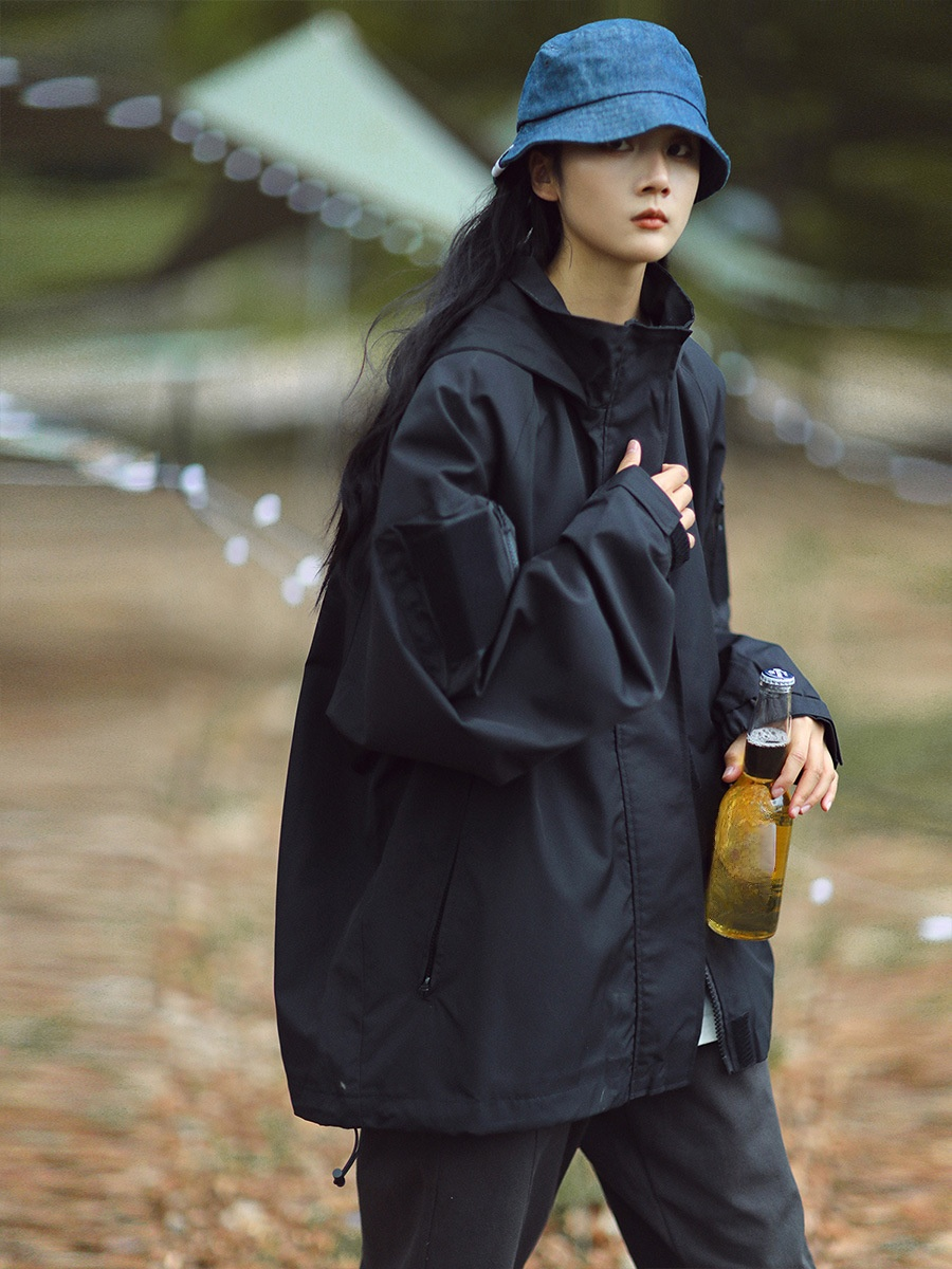 커플 벨크로 바람막이 자켓