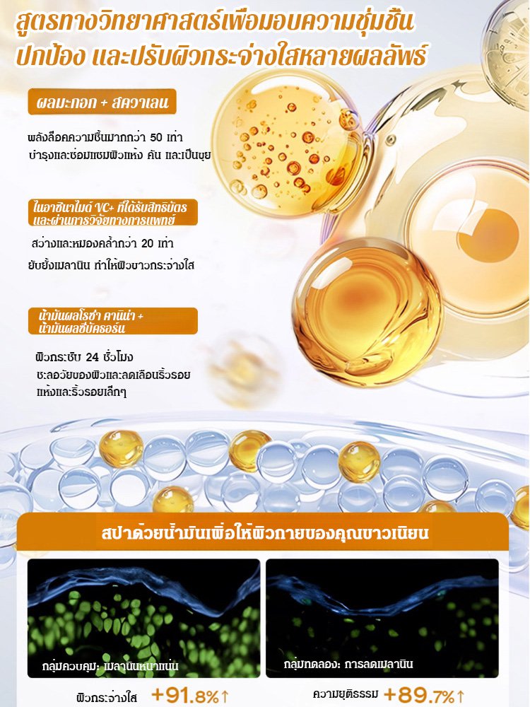 น้ำมันบำรุงผิวกายเพิ่มความชุ่มชื้นและไวท์เทนนิ่ง