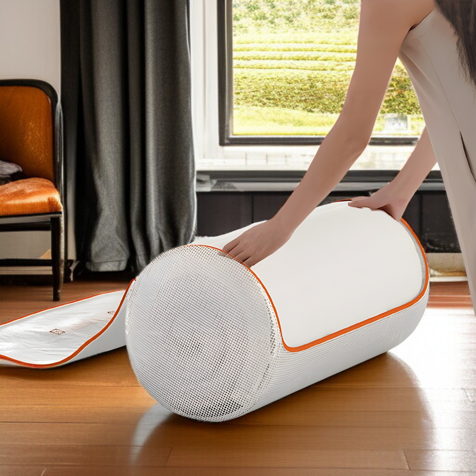 円筒形のPVC衣類キルト収納バッグ防水、防湿、圧縮可能な新しいスタイルの衣類キルト収納アーティファクト