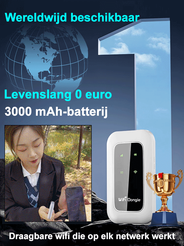 【Direct bruikbaar, levenslang gratis】Draagbare wifi met volledige netwerkompatibiliteit.